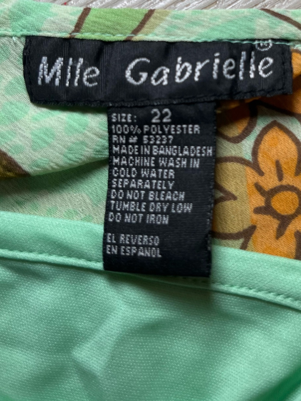 Mlle Gabrielle Green Floral Fairy Dress Size 22 - Picture 3 of 12